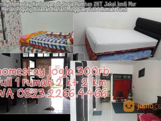 Family Homestay Kentungan di Jogja Rumhan 2KT Jakal km6 Murah Meriah Pogung Bulanan Harian Mingguan