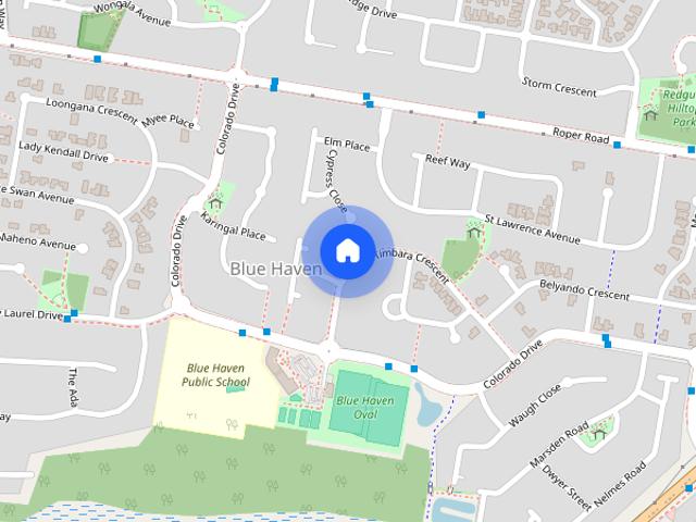 Family Living in a Convenient Blue Haven Location