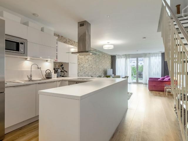Fantastic, wonderful duplex loft with garden, terrace, garage, wallbox, at down town lifestyle area next to Gym, Stuttgart Amsterdam Apartments for Rent