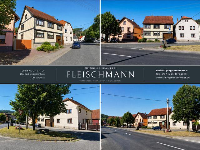Fachwerkhaus von 1827 in Schwarza – 130 m², 627 m² Grund, 66.000 EUR