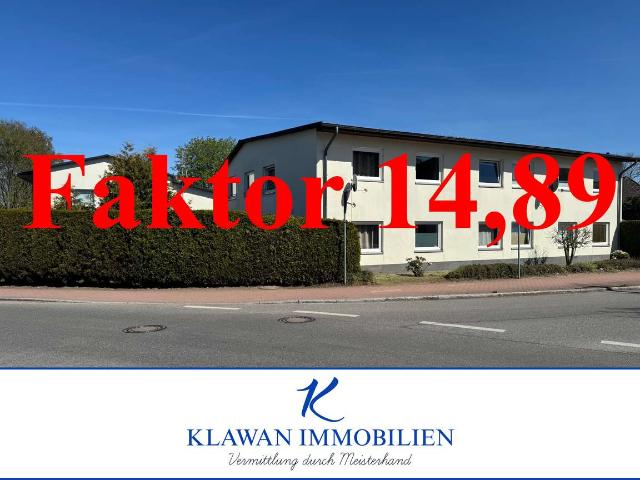 Faktor 14,89 Terrassenwohnung mit Stellplatz