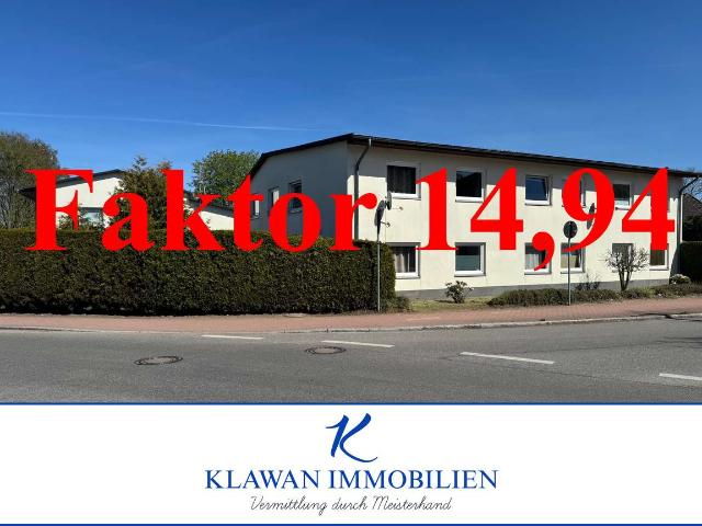 Faktor 14,94 Terrassenwohnung mit Stellplatz