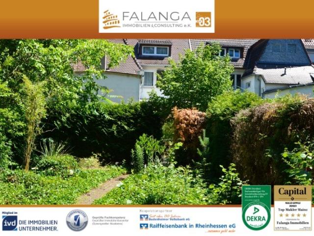 FALANGA IMMOBILIEN Familienparadies mit wunderschönen Garten in ruhiger Lage von Mainz Mombach!