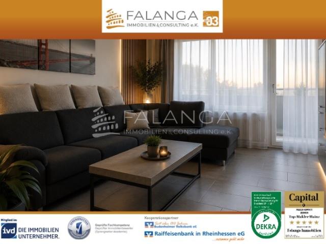 Falanga Immobilien – Über den Dächern von Ingelheim! 3 Zimmer mit Sonnenbalkon, Aufzug & Stellplatz!