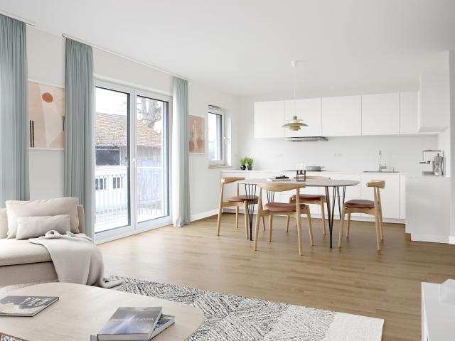 Fast fertiggestellt: Großzügige 3 Zimmer Wohnung mit zwei Balkonen