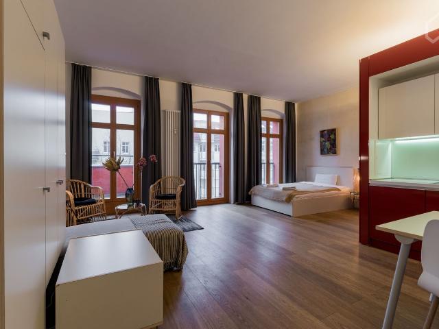 Fashionable studio in the trendy district of Friedrichshain Berlin in a central location, Berlin Amsterdam Apartments for Rent