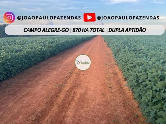 Fazenda a venda em Campo Alegre de Goiás 896 hectares Fazenda Dupla aptidão