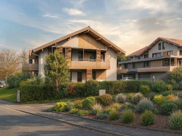 FEIGERES: T3 neuf avec 2 terrasses et vaste jardin privatif, garage compris