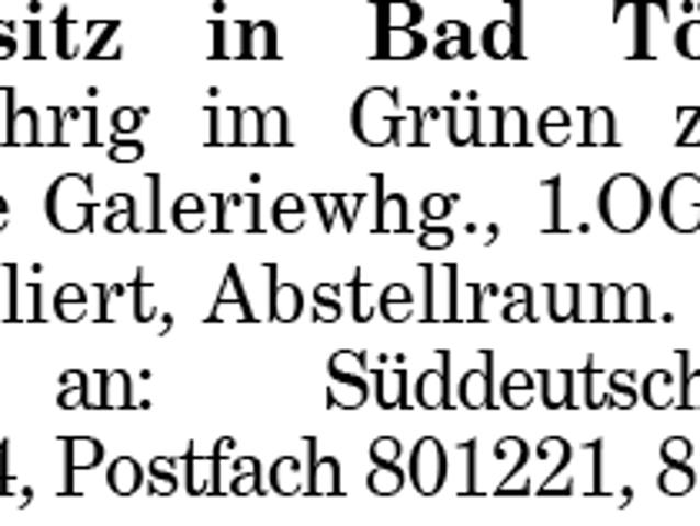 Ferienwohnsitz in Bad Tölz
