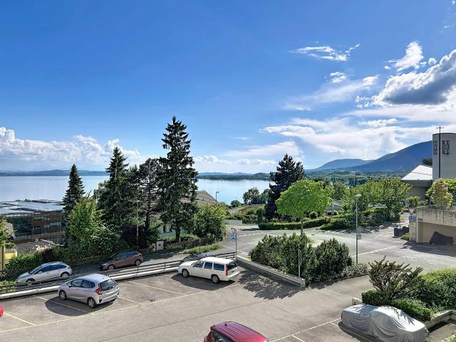 Ferienwohnung in Neuenburg mit See und Alpenblick