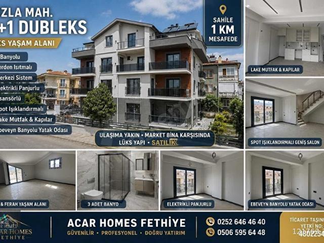 FETHİYE TUZLA MAH 1 KM YAKIN 3+1 DUBLEKS ASANSÖRLÜ DAİRE