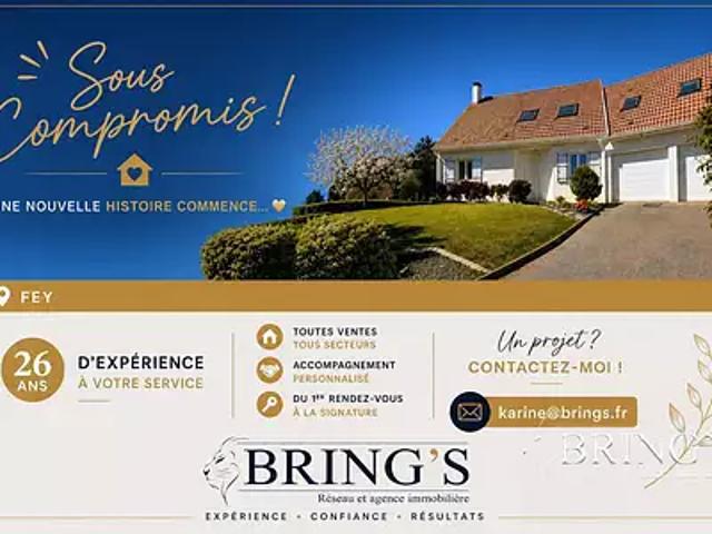 Féy 57420 Achat / Vente maison 6 pièces t6 terrasse parking