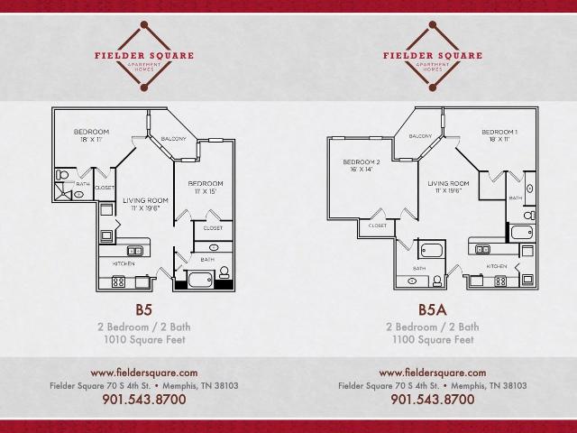 Fielder Square 2 Bedroom Apartment for Rent at 70 S 4th St, Memphis, TN 38103 New Pathways