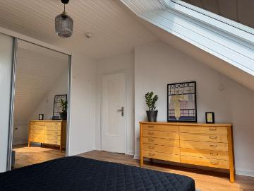 First time occupancy after complete renovation: Modern attic apartment in prime location near Cologne/Bonn Airport, Koln Amsterdam Apartments for Rent