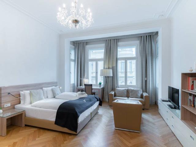 First class studio including balcony and great view