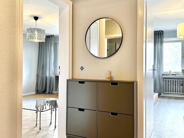 First occupancy, FURNISHED: Bright 2 Room Flat w Balcony in Ratingen Süd, Stylish w Upscale Equipment
