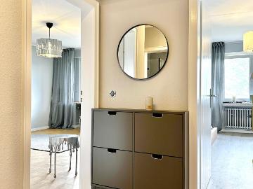 First occupancy, FURNISHED: Bright 2 Room Flat w Balcony in Ratingen Süd, Stylish w Upscale Equipment, Ratingen Amsterdam Apartments for Rent