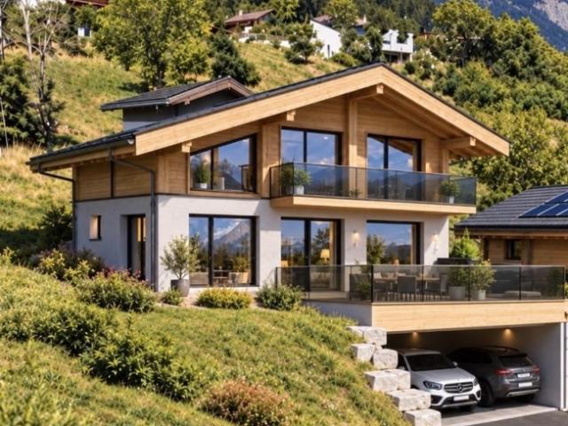 Fortunau Ayent Neues Chalet im Bau, zwischen Sonne, Ruhe und Panorama
