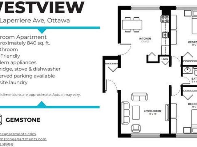 For Rent 2 Bedroom Apartment Ottawa ON DS103919522