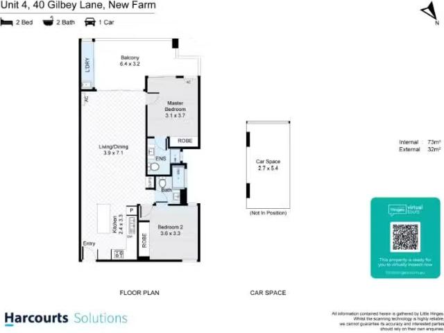 New 2 BR 4/40 Gilbey Lane, NEW FARM Apartment for rent Listed.