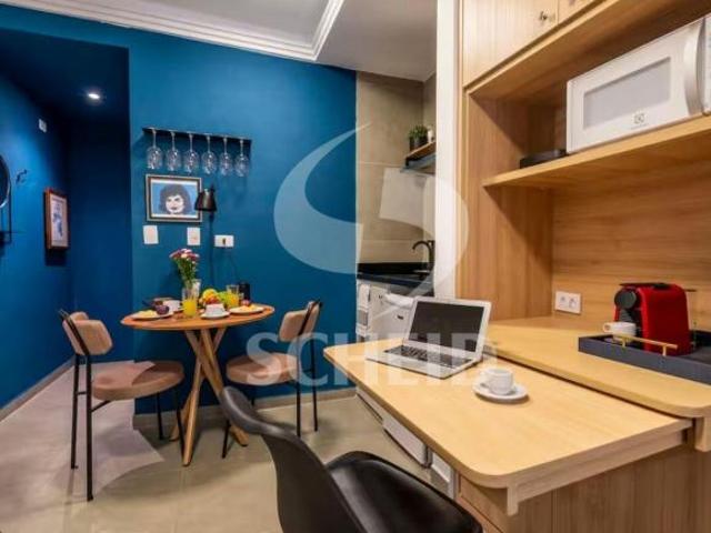 Flat á Venda na Cerqueira César com 27m², 1 quarto, 1 vaga
