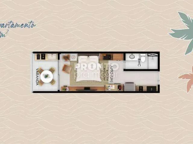 Flat para Venda em Ipojuca/PE Muro Alto 1 Quartos