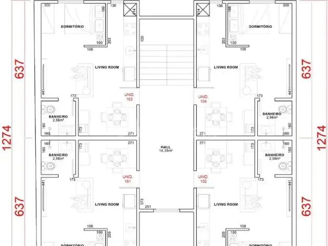 Flat para Venda em Joinville/SC Boa Vista 1 Quartos