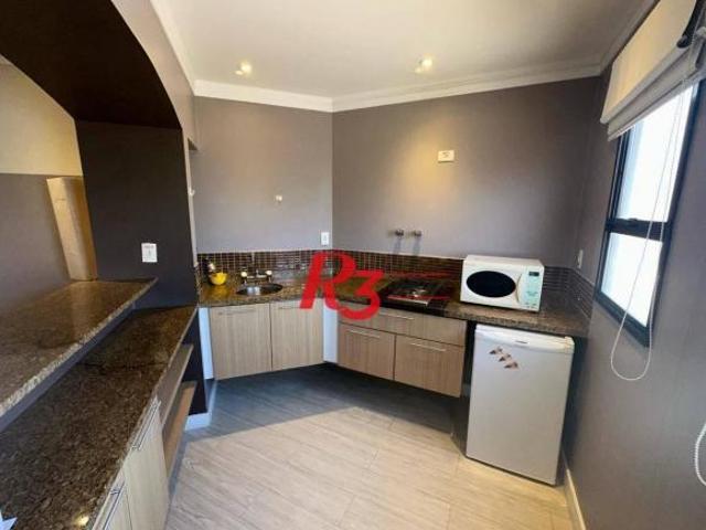 Flat 1 suíte, sala e varanda, 44 m² por R$ 450.000 Gonzaga Santos/SP