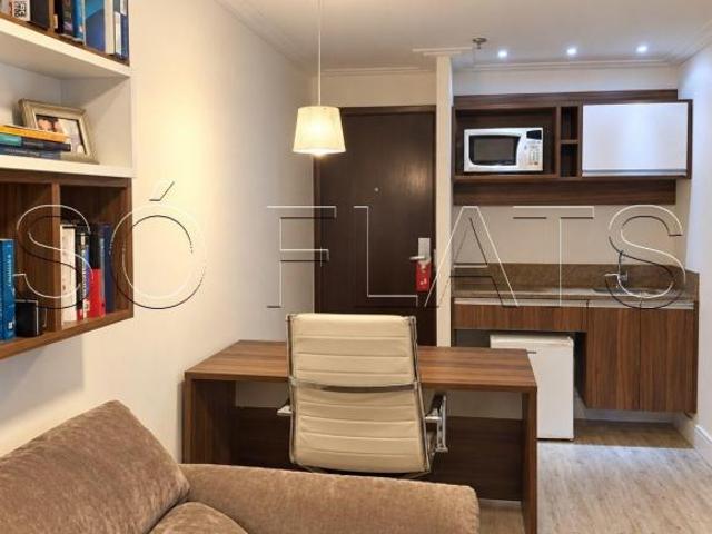 Flat 28m² no Transamérica Prime International Plaza, a um quarteirão da Avenida Paulista