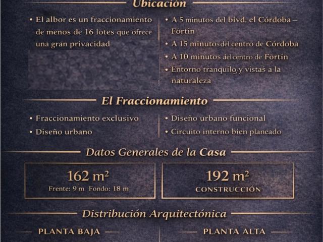 FRACCIONAMIENTO RESIDENCIAL ALBOR FORTIN VERACRUZ 3R2.5B