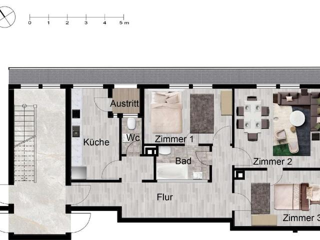 Frei: TOP Kapitalanlage oder Eigennutzung 3 Zimmer, hell und gut geschnitten in toller Lage von Hall