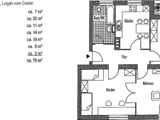Freie 3 Zi im Hochparterre mit Balkon und Dielenboden