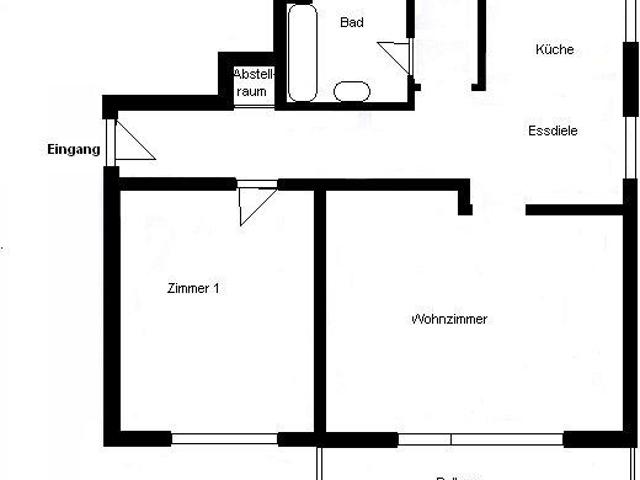 freistehende 3 Zimmer Etagenwohnung, 79,3 qm, provisionsfrei