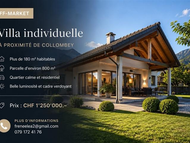 Freistehende Villa zum Verkauf in der Nähe von Collombey außer Markt