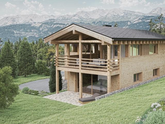 Freistehendes Chalet Projekt mit Panoramablick und bestehender Baugenehmigung