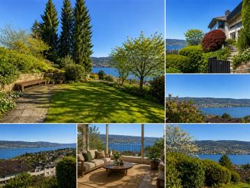 Freistehendes Haus mit Blick über den Zürichsee | Goldküste Erlenbach