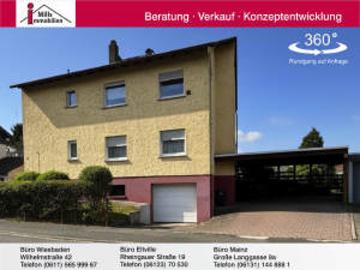 Freistehendes 1 2 Familienhaus mit sonniger Terrasse auf großem Grundstück in ruhiger Lage