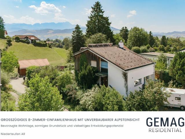 Freistehendes 8 Zimmer Einfamilienhaus mit unverbaubarer Alpsteinsicht