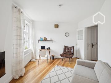 Freshly Renovated Altbau Apartment with Views of Michel & Elbphilharmonie – Fully Furnished