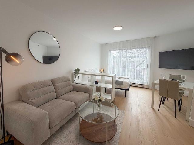 Freshly renovated studios in the heart of Ahuntsic. Modern finishes, bright open layouts, and steps from Fleury Street's
