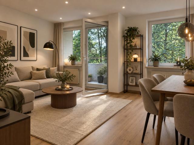 Frisch modernisierte 3 Zimmer Wohnung mit Loggia – sofort bezugsfrei und Provisionsfrei