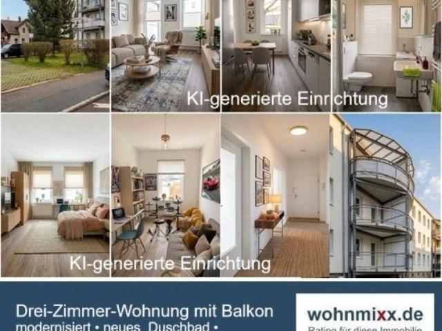 Frisch modernisierte Wohnung mit Balkon in schöner Lage von Reichenbrand