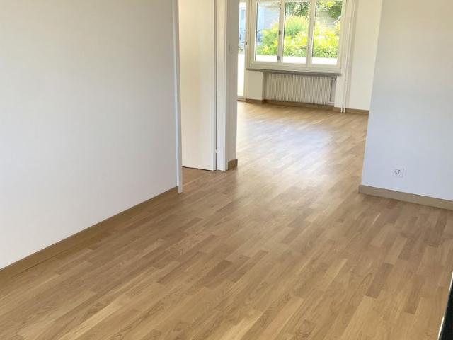 Frisch sanierte 3.5 Zimmer Wohnung mit Blick ins Grüne