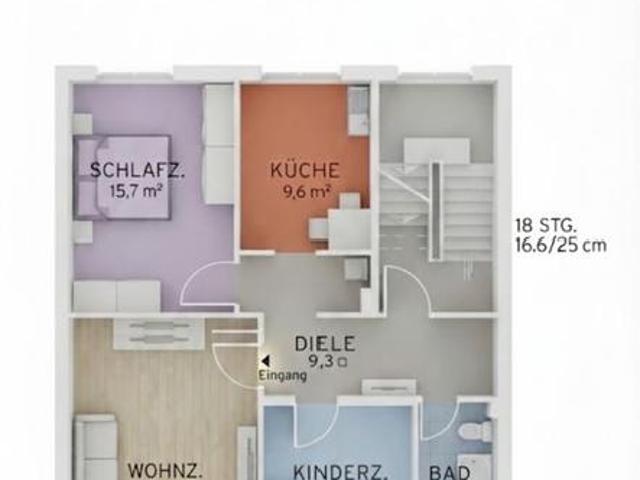 Frisch sanierte 3,5 Zimmer Wohnung zu Vermieten