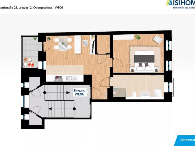 frisch sanierte 2 Zimmerwohnung ideal für Singles und Paare WE06