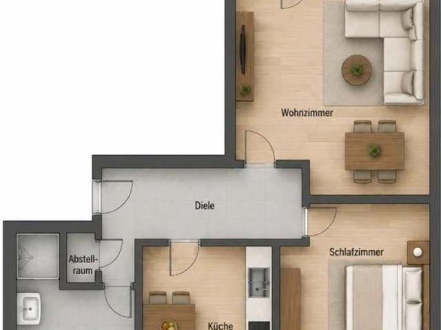 Frisch Sanierte 2 Zimmer Wohnung mit Einbauküche Nürnberg – ab sofort bezugsfrei