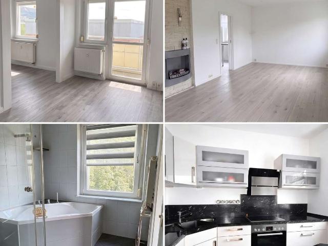 FRISCH RENOVIERT: 4 Zi. Whg 92 qm mit EBK / 2 Bäder / 2 Balkone / 2 Stellplätze / Keller