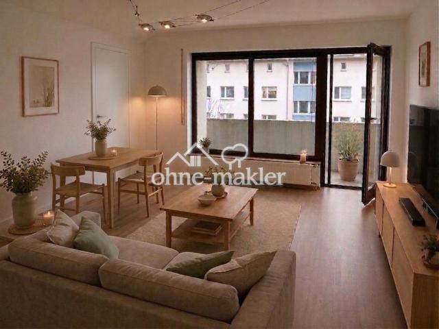Frisch renovierte 2 Zimmer Wohnung mit großem Westbalkon, Aufzug & Stellplatz