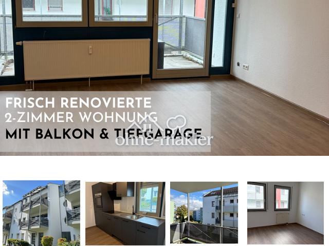 Frisch renovierte 2 Zimmer Wohnung mit neuer Einbauküche, Balkon & Tiefgarage in Sigmaringen Laiz