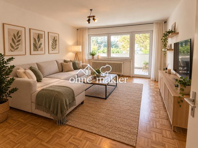 Frisch renovierte 3 Zimmer Wohnung mit sonnigem Balkon